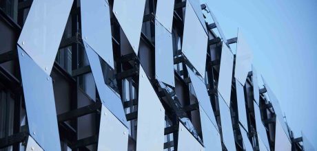 Modern office or residential building background.